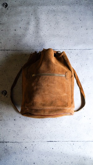 【1970s】L.L.BEAN エルエルビーン スエード レザー スポーツ バッグ《旧タグ 筆記体タグ  巾着 リュックサック バックパック ヴィンテージ》