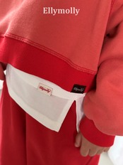 韓国子供服 / 26Autumn / ELLY MOLLY / リズムステッチスウェットTシャツ / 秋服 *5~15*