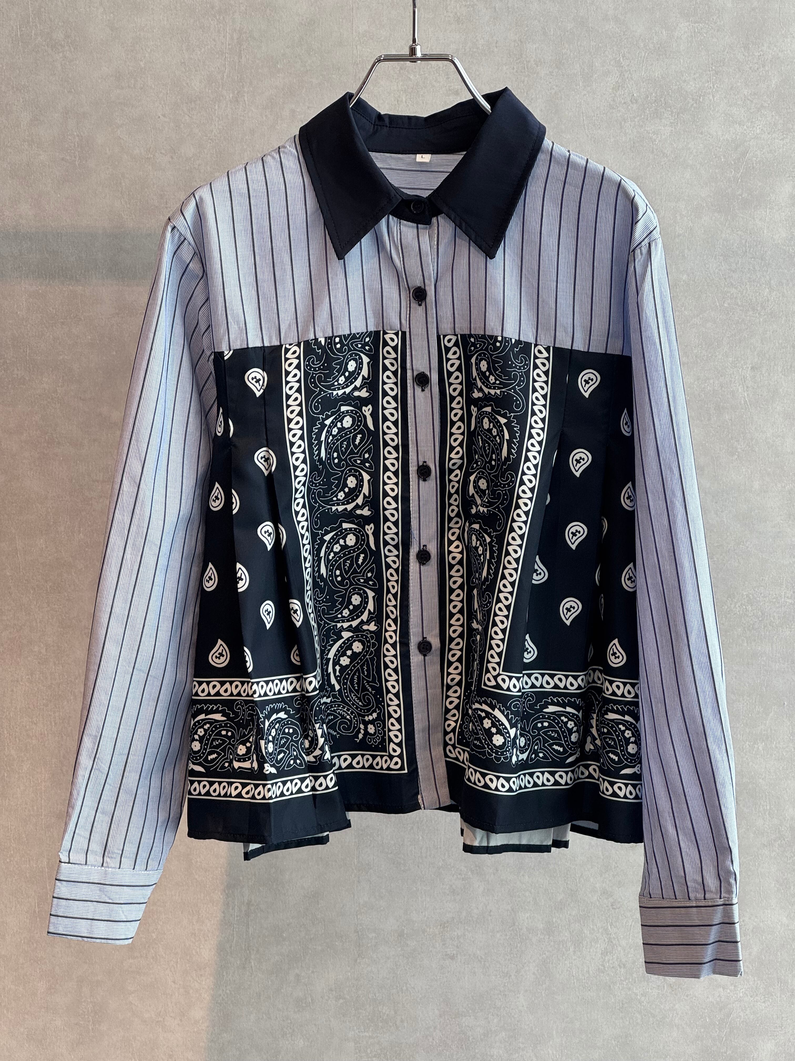 stripe paisley shirt blouse