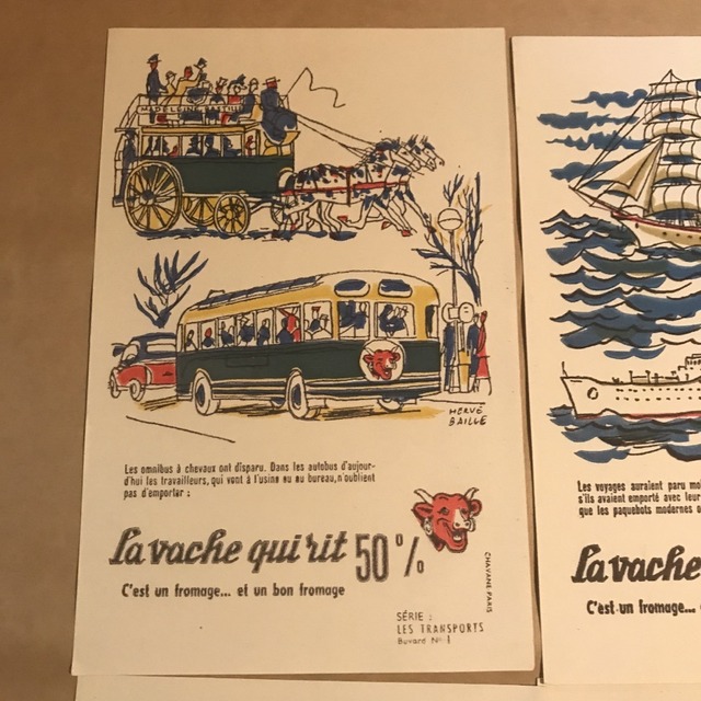 フランス ヴィンテージ ビュバー ラ バッシュ キリ 乗り物シリーズ10枚組 French Brocante