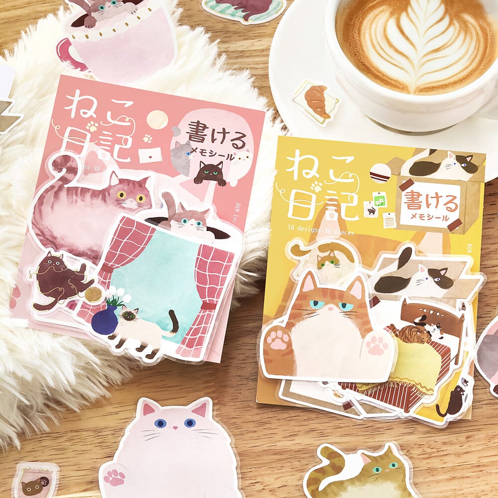 メモシール「ねこ日記」フレークシール | Goo shop__