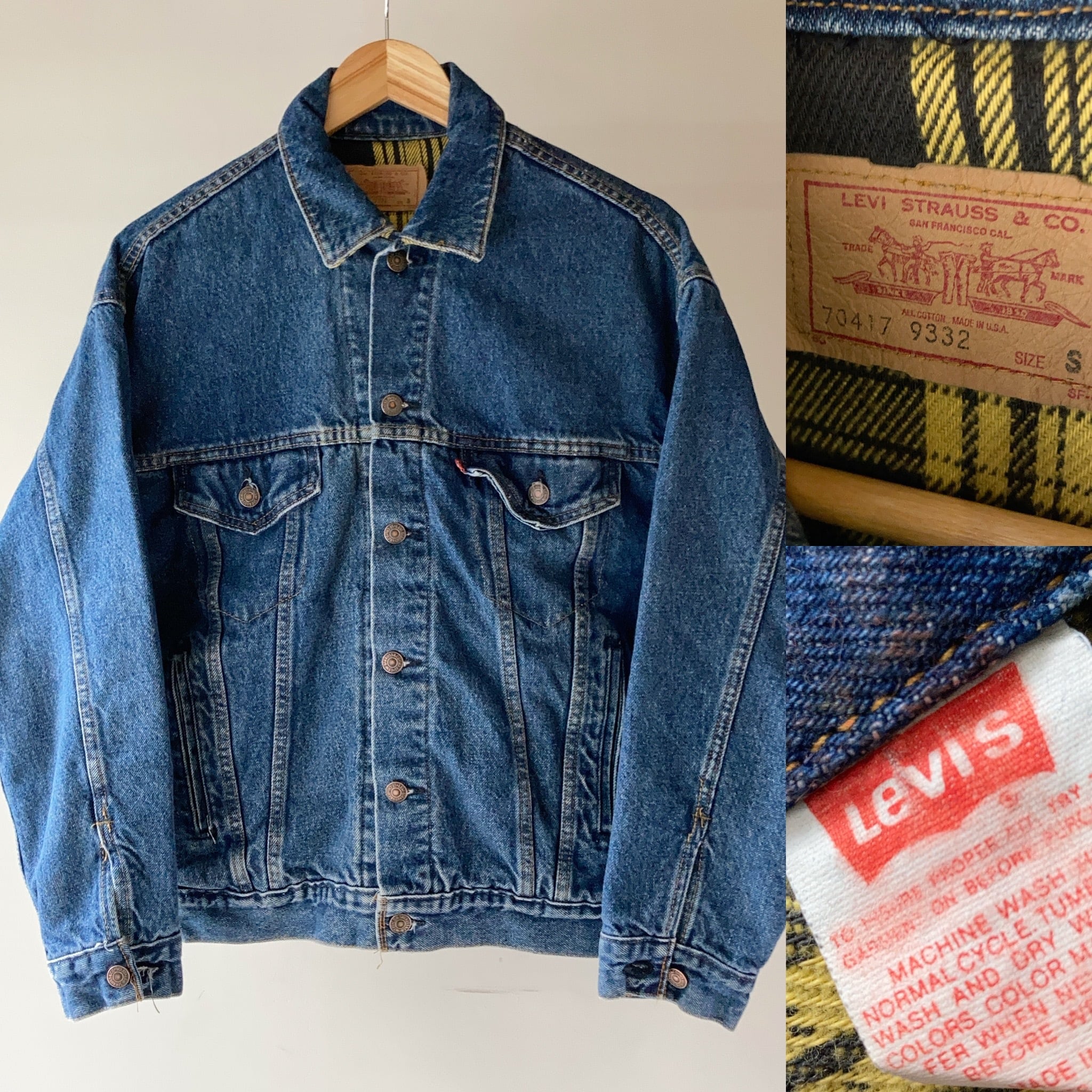 90's Levi's 70417-9332 デニムジャケット 裏地ネル付き USA製【0305A08】