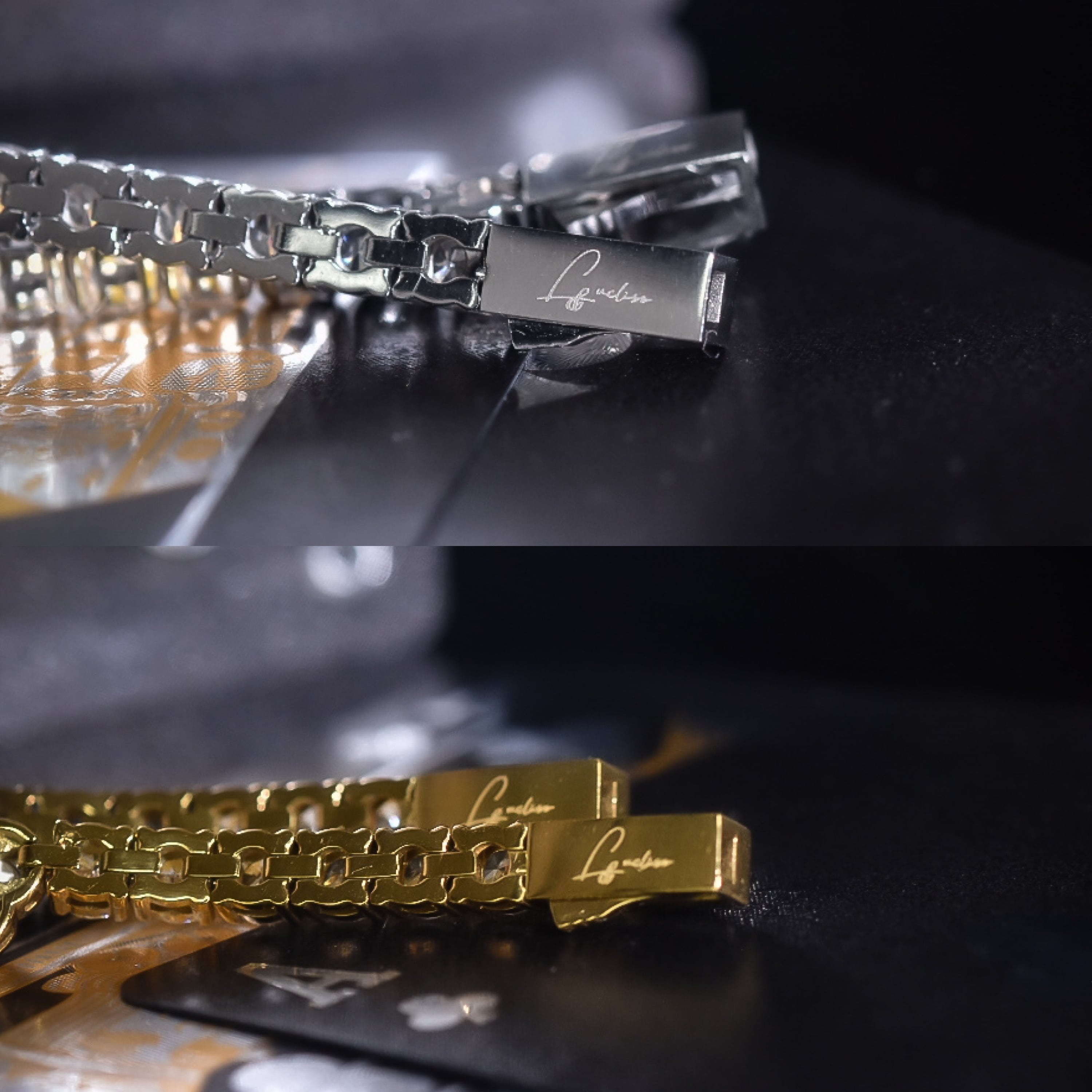 316L Black clover tennis necklace 【シルバー】 | ✯Lucliss Jewelry✯