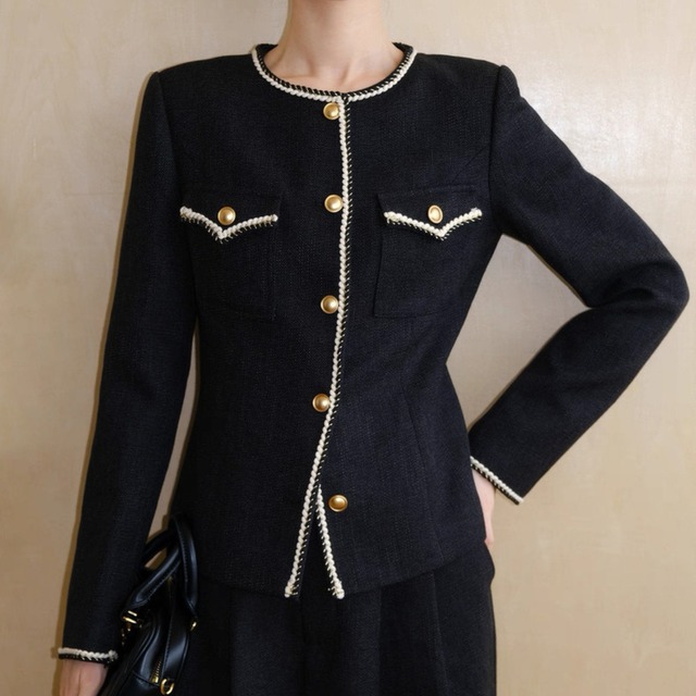 パールトリムクラシックジャケット　W00296