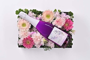 お花と紫ワインギフト（スパークリング）
