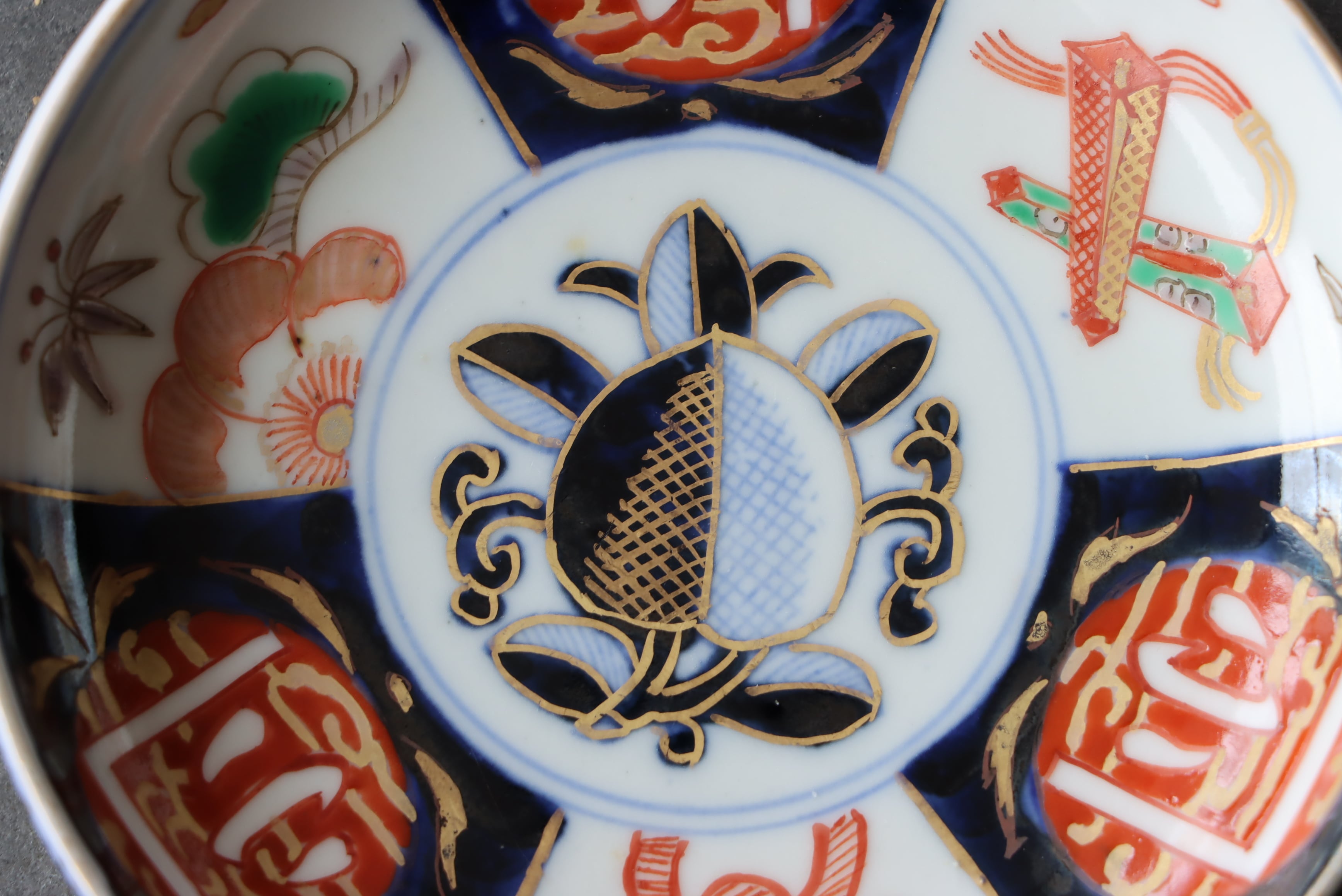 伊万里焼 色絵 桃手 熨斗松竹梅文 小皿/Imari small plate | (有)新原美術