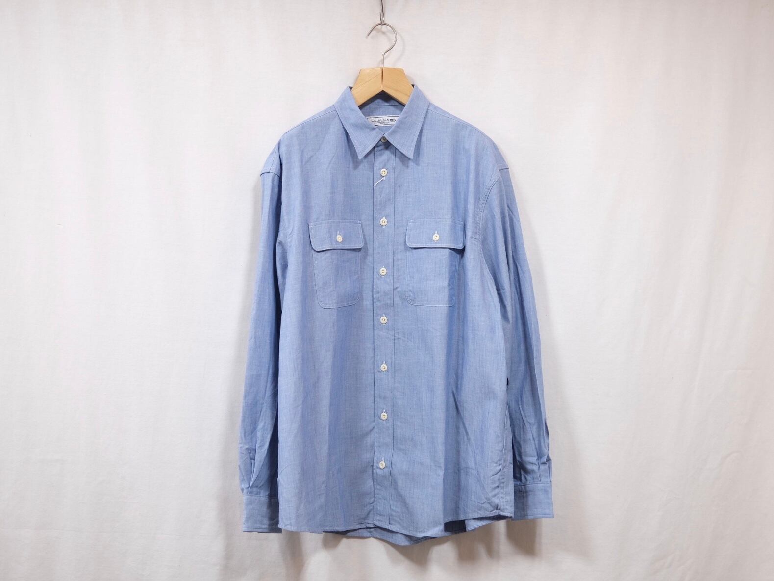 UNIVERSAL PRODUCTS.” CHAMBRAY L/S SHIRT L.BLUE” | Lapel online store powered by BASE