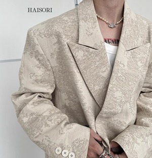 Spotted casual loose silhouette jacket