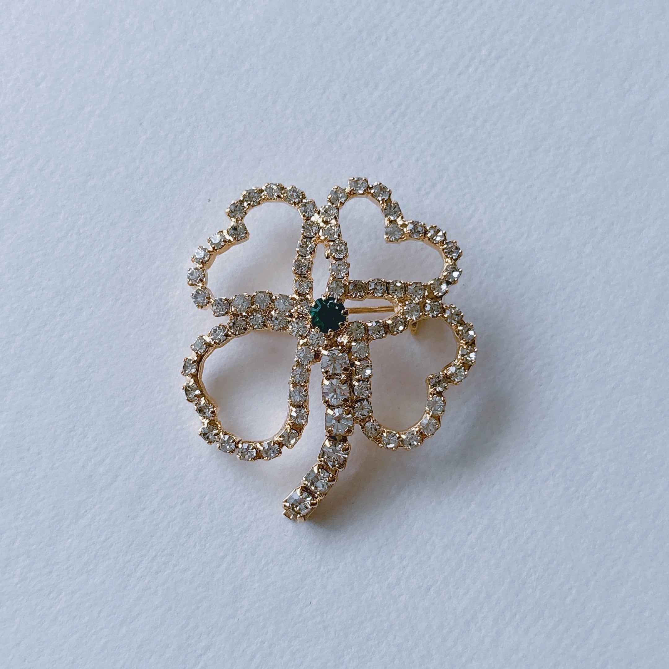 TRIFARI Vintage 50s - 60s silver tone leaves brooch ヴィンテージ
