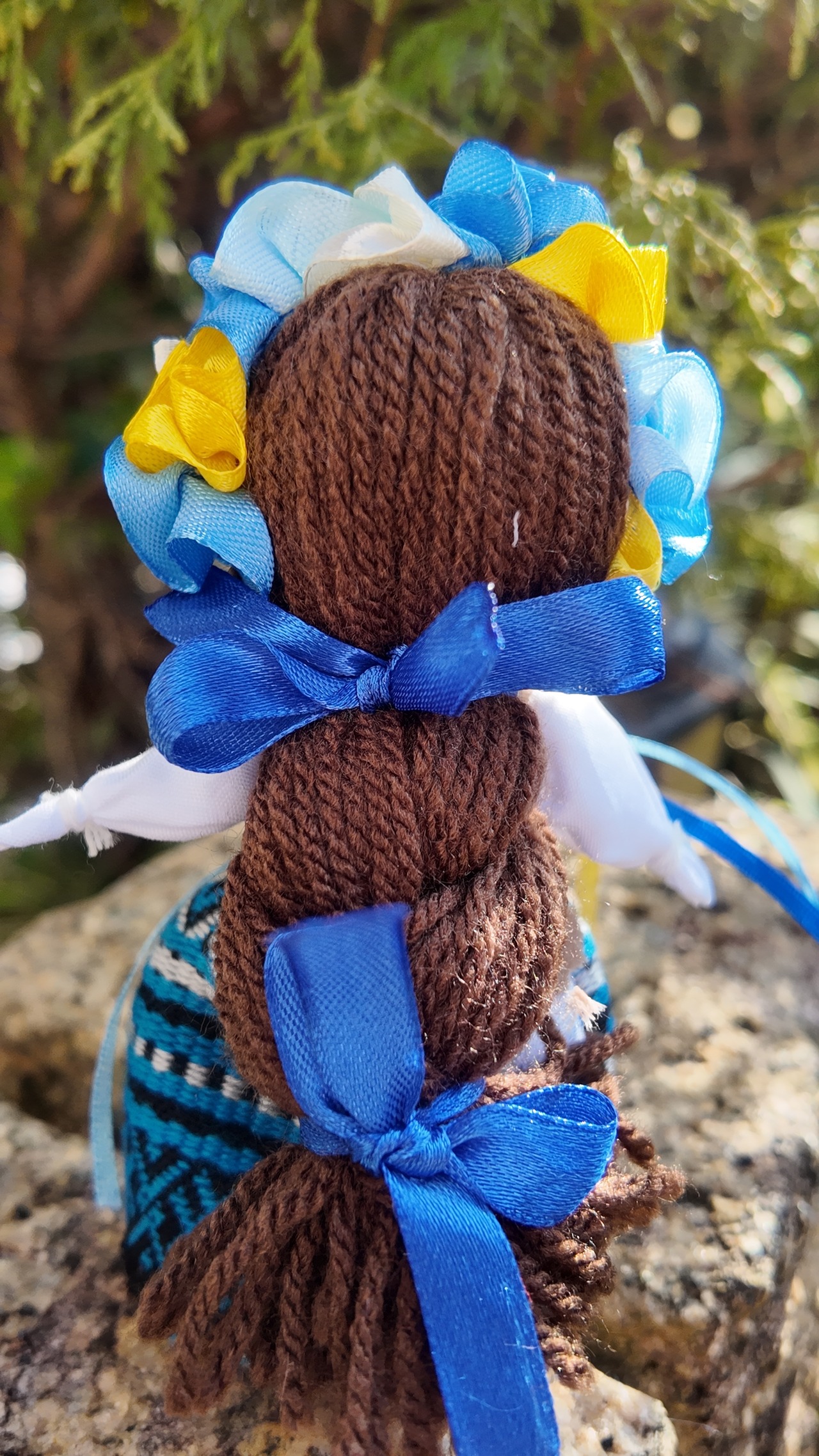 UA.Designer手作りモタンカ 14cm（ウクライナの御守り）スタンド付き - 5