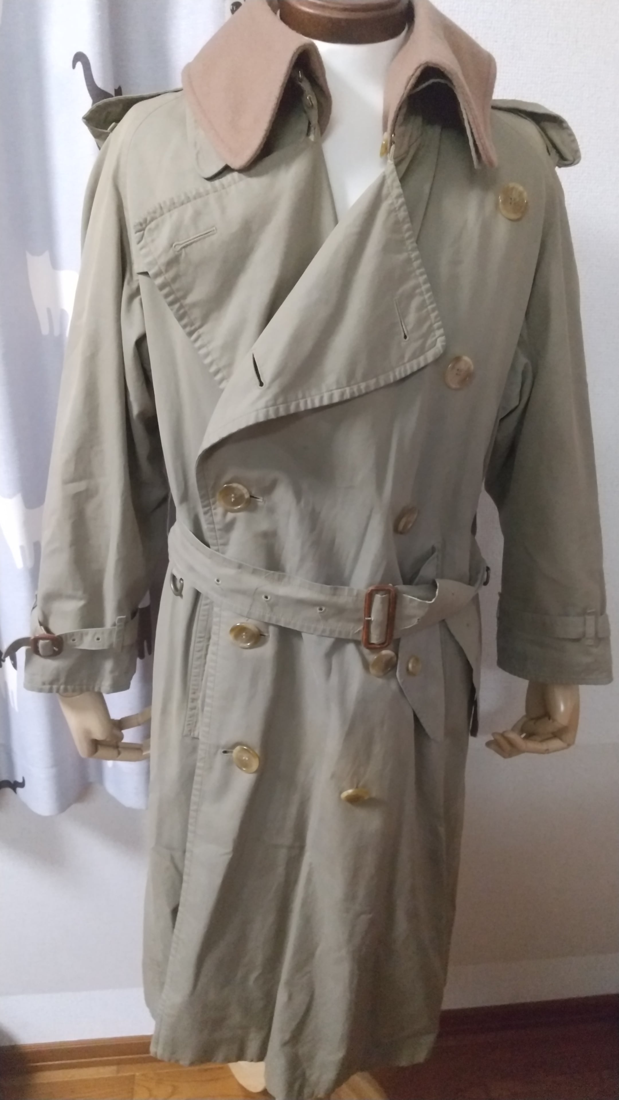 バーバリー burberry ライニング ベージュ キャメル混