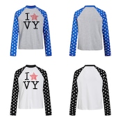 VINTAGE ストリート スタースリーブ 切替ロングTシャツ T2242