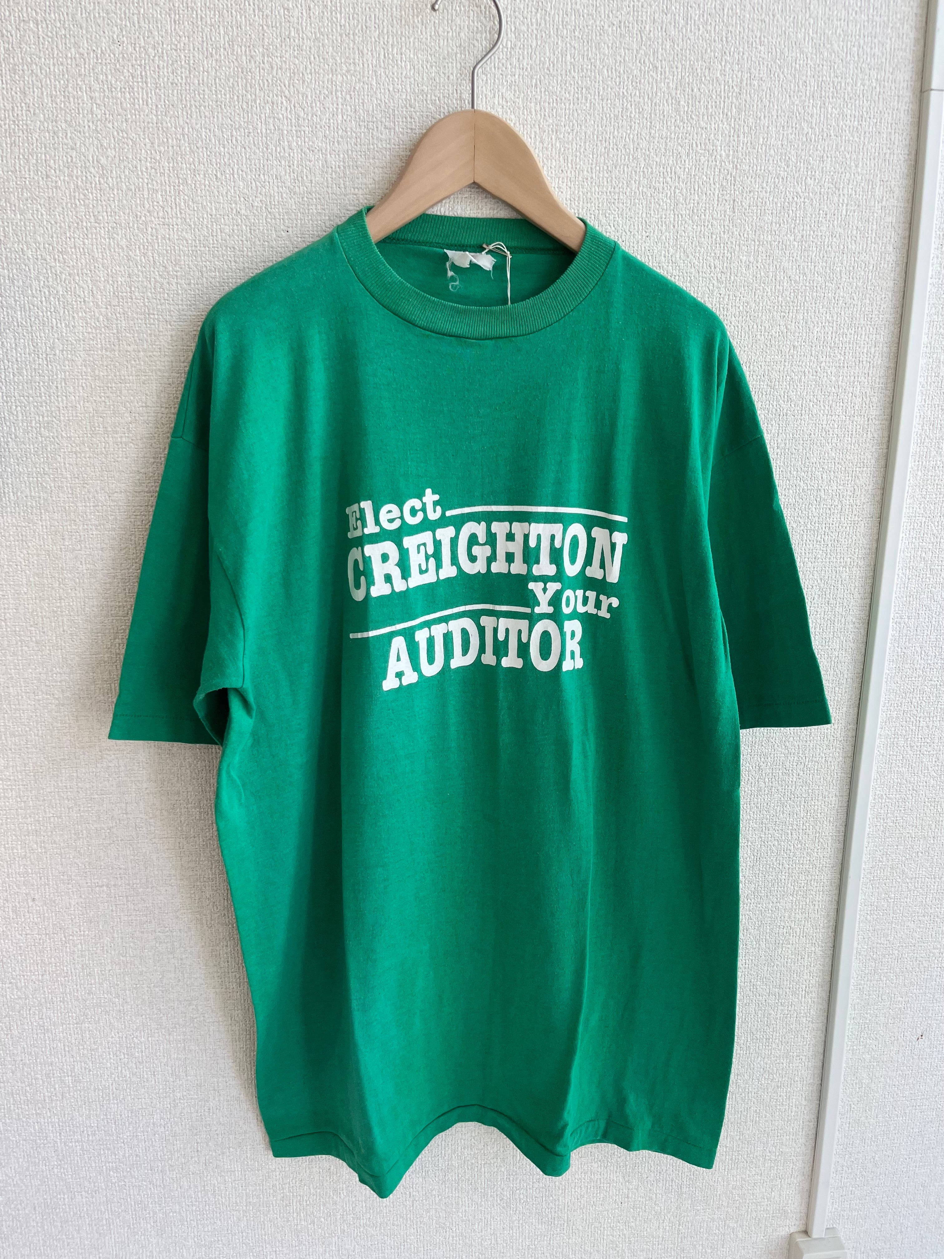 古着 80s Tシャツ "Elect CREIGHTON Your AUDITOR"