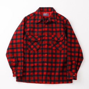 【逸品】70s PENDLETON ombre check wool shirts made in USA big size ／ 70年代 ペンドルトン オンブレ ウール シャツ ボード シャツ サイズL USA製 レッド
