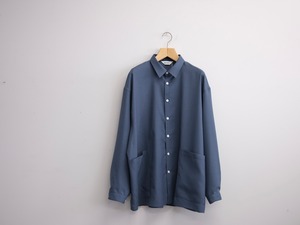 DIGAWEL” Side pocket L/S shirt Blue gray”