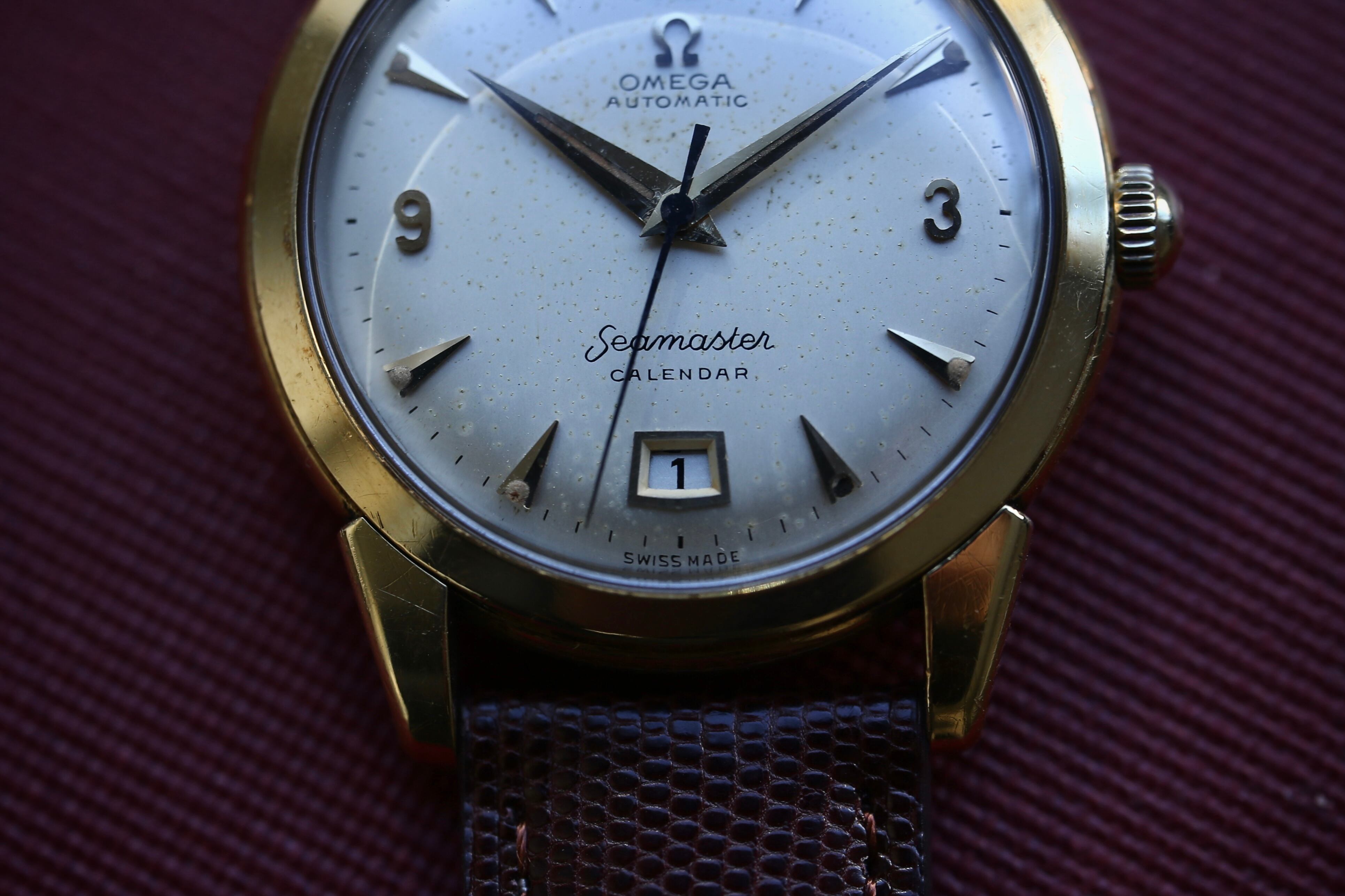 OMEGA】1954年製 オメガ シーマスター カレンダー1st 飛びアラビア数字