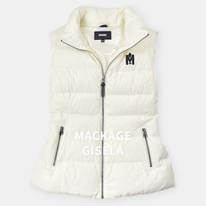 人気モデル MACKAGE GISELA 24AW マッカージュ ジゼラ 軽量 ストレッチ ダウンベスト ホワイト 白 / J&NREUSE レディース アウター