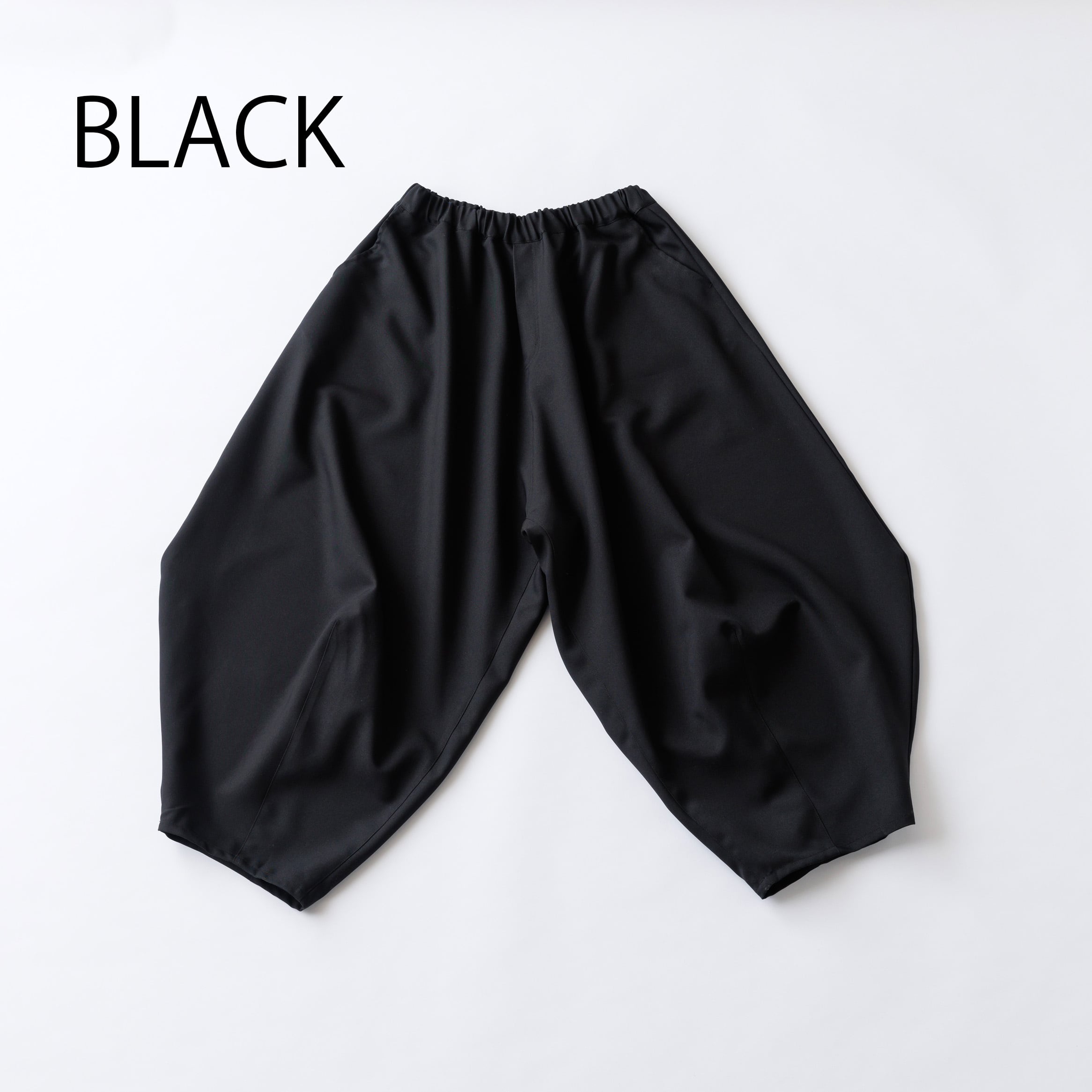 〈 nunuforme 25AW 〉 新型ポインテッドパンツ / Black / Women's