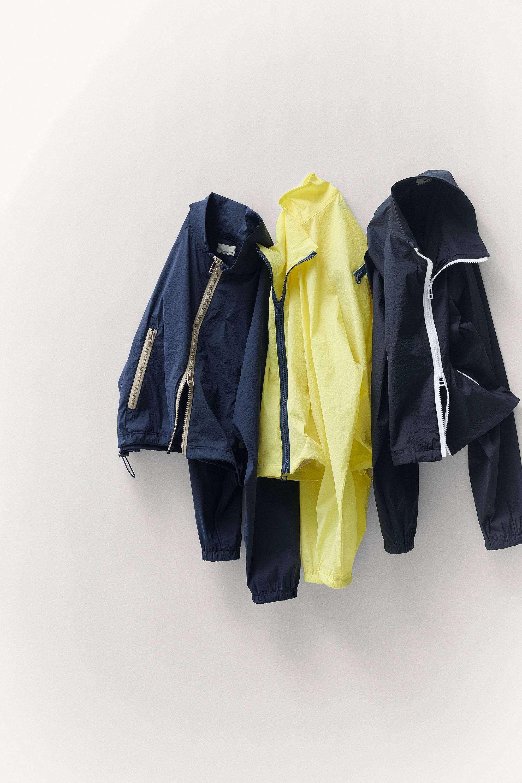 Meravel ミーラベル Airy Nylon Jacket ネイビー Airy Nylon Jacket | meravel
