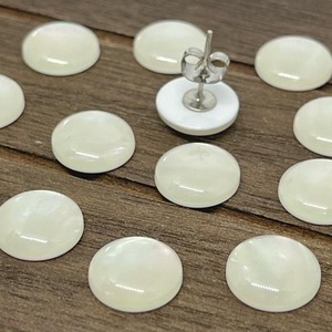 【2個】12mmパール風アクリアコートカボション/アクリル /パーツ/