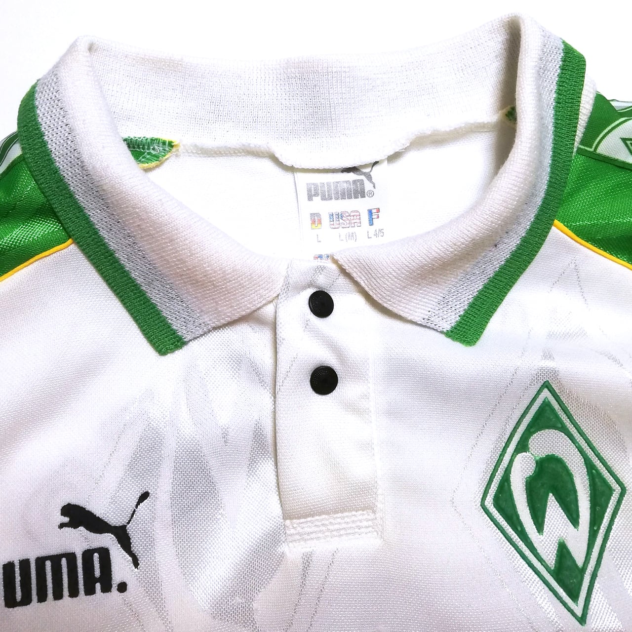 USED】ヴェルダー・ブレーメン 1995-96 Puma ホーム長袖ユニフォーム