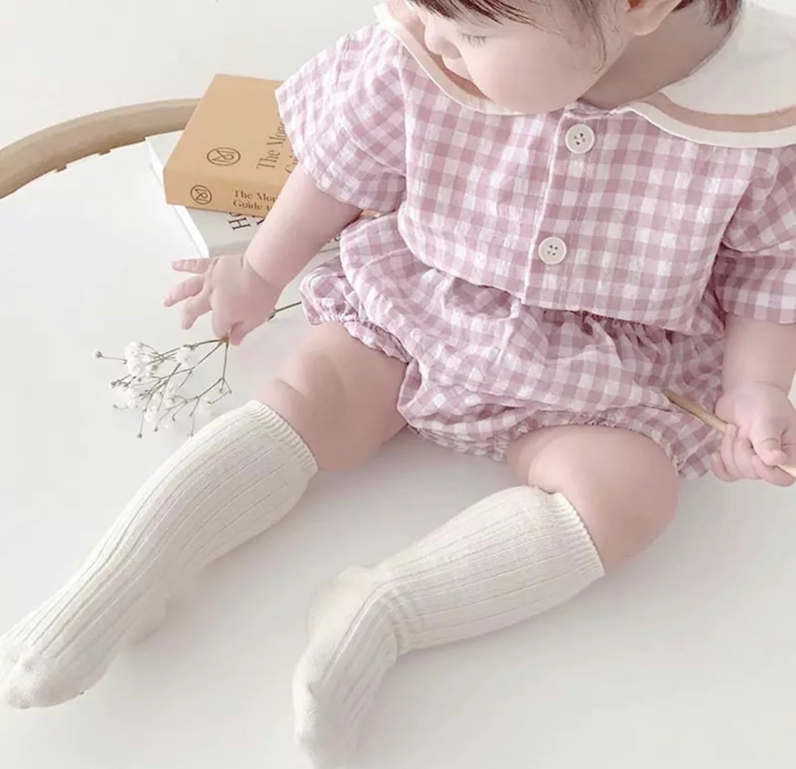 セーラーカラーセットアップ》》》》》ベビー　女の子　可愛い　海外子供服　プチプラ　ギンガムチェック　