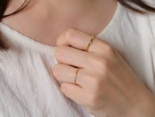 S925 ROWS OF STONES THIN RING