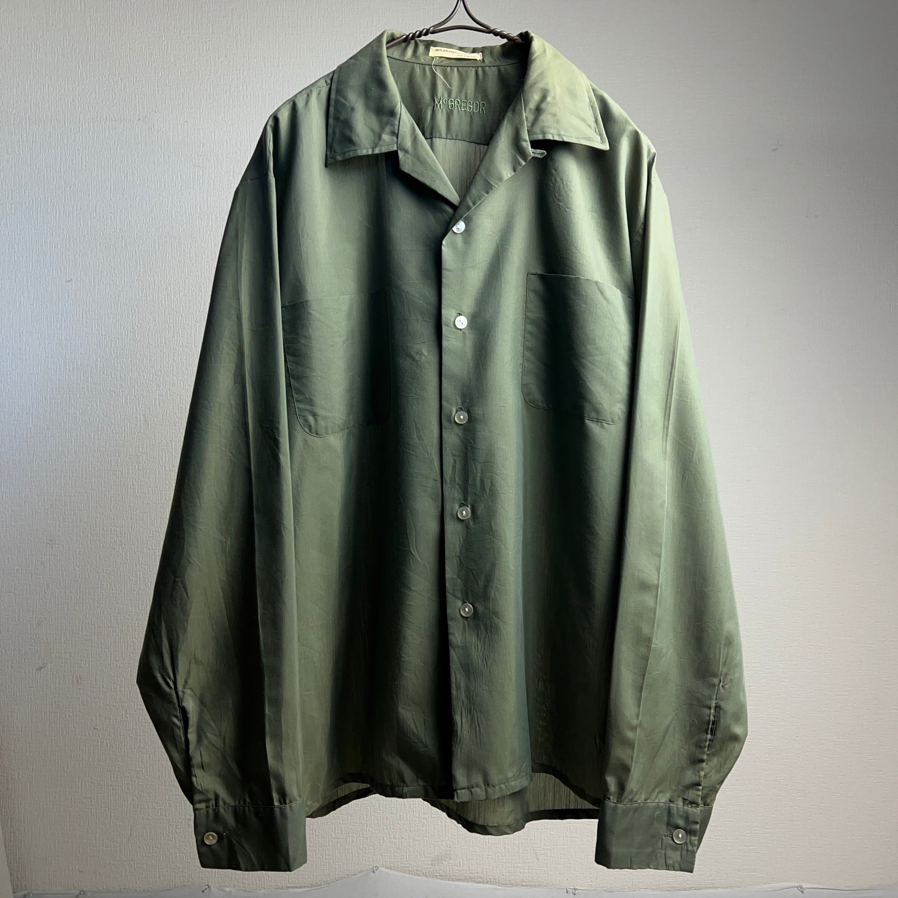 60~70's “McGREGOR” Poly Cotton Shirt USA製 SIZE L 60年代 70 