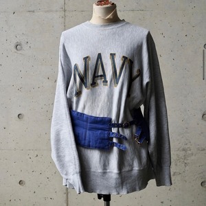 古着 90s U.S. NAVY スウェット リバースウィーブタイプ グレー 海軍