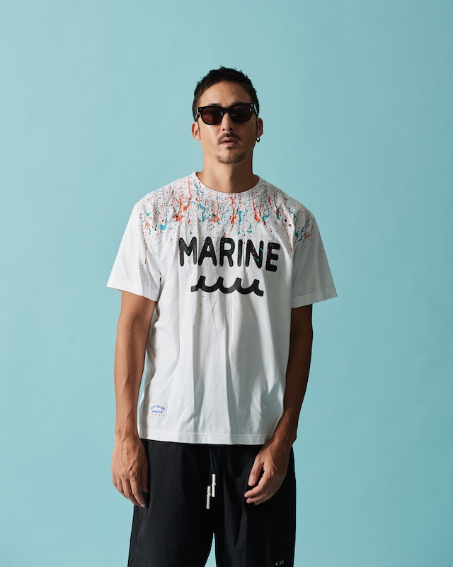 【予約販売3月下旬～4月中旬入荷】muta MARINE × ACANTHUS スプラッシュ マリン ロゴ Tシャツ