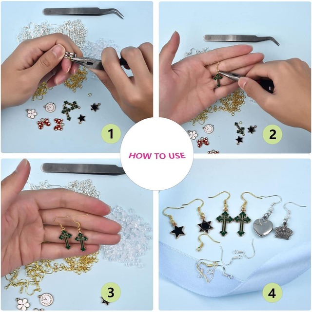 【Arti-Cipes】ピアスフック 約100組（300個）セット 丸玉付き 釣針ピアス 金属アレルギー対応 キャッチ付き ピアス金具 ジュエリー用 付き ジャンプリング パーツ DIY材料 手作り (シルバー-100組)