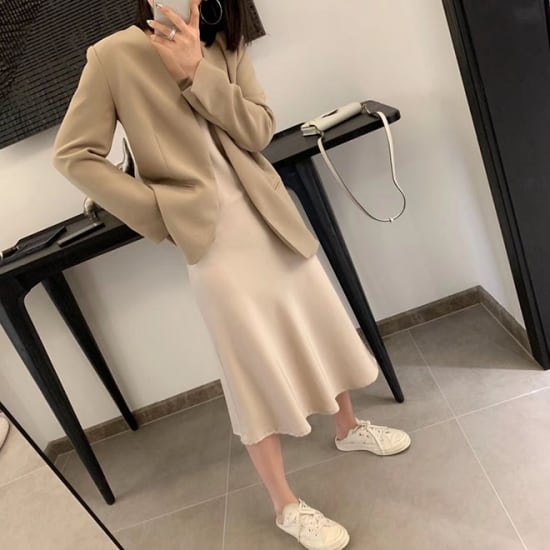 ジャケット ノーカラー 春秋 着回し 上品 オフィス OL S~L 韓国 ノーカラージャケット シンプル シングル Vネック 羽織 韓国