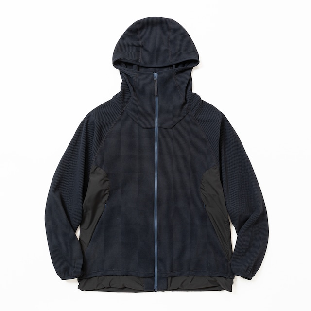 meanswhile   SOLOTEX Waffle Hoodie Navy