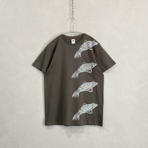 ガリ版Tシャツ / アオリイカ : セピア【コヤヒロカ】