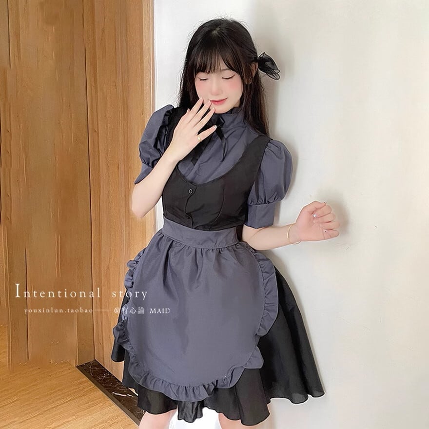 メイド服 エプロン ゴシック ガーリー 甘め lolita｜SEASONZ