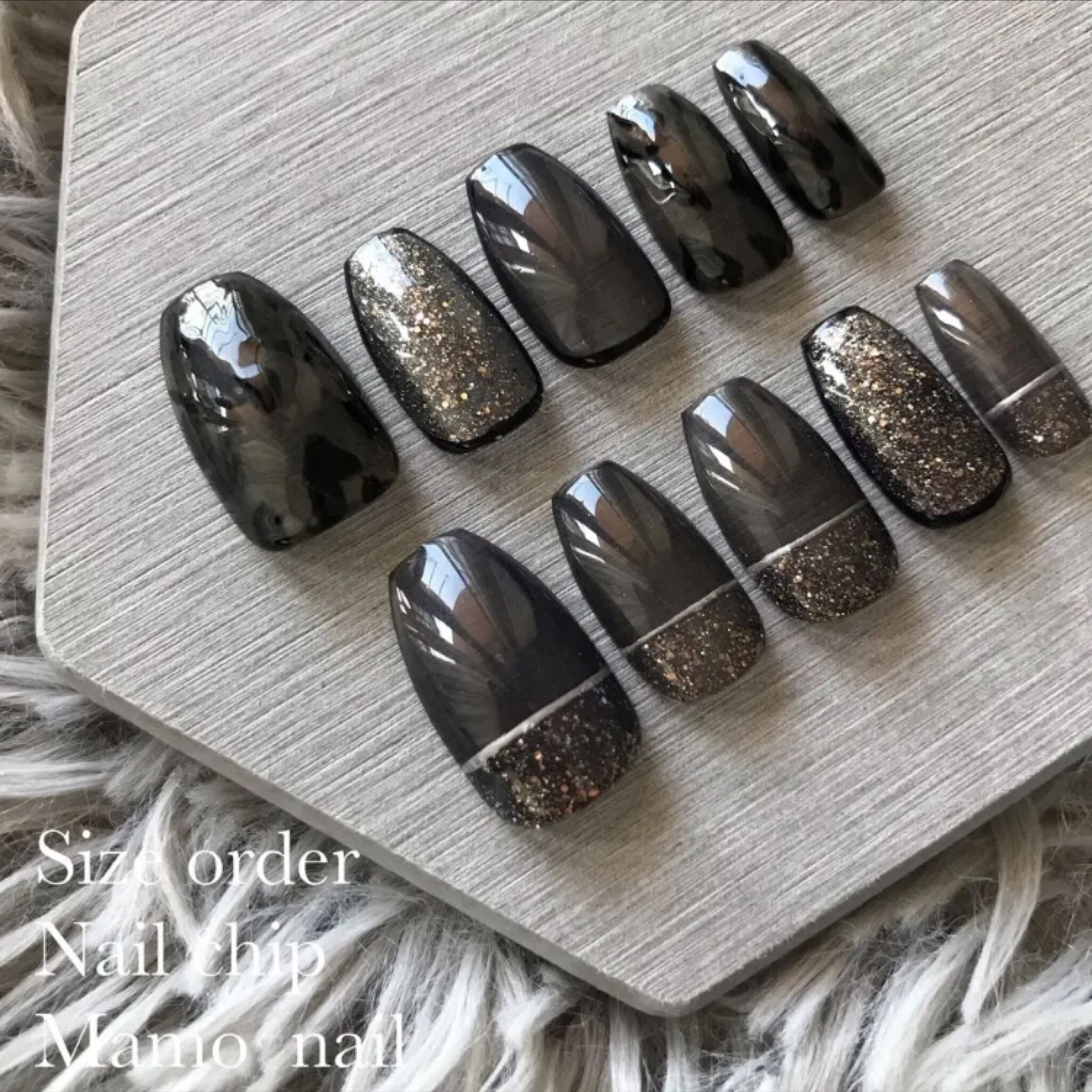 シースルーレオパードネイルチップ | Pay ID