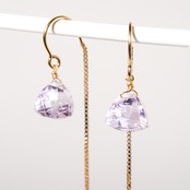 【ピンクアメシスト】アメリカンピアス