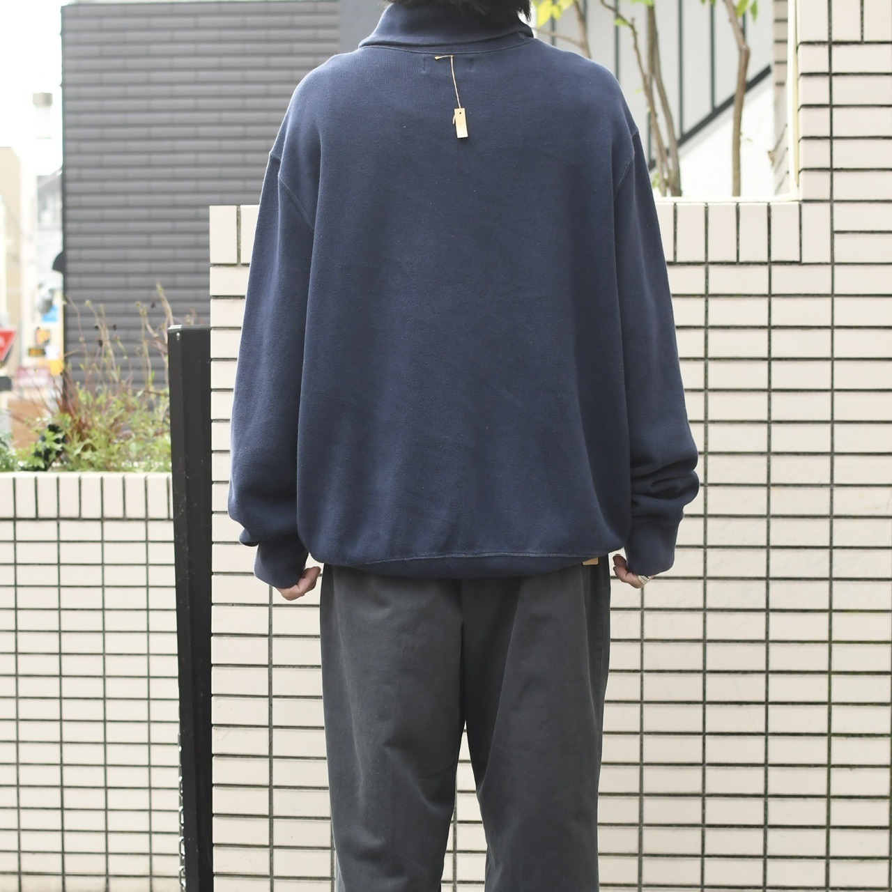 POLO RALPH LAUREN shawl collar sweat navy