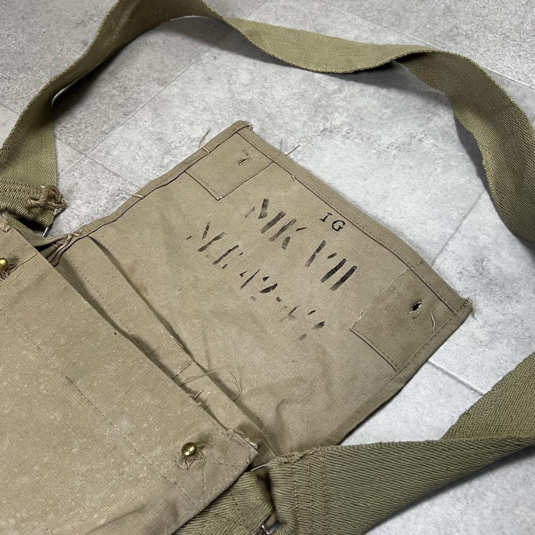 イギリス軍 40s 40年代 ガスマスクバッグ ショルダーバッグ ステンシル