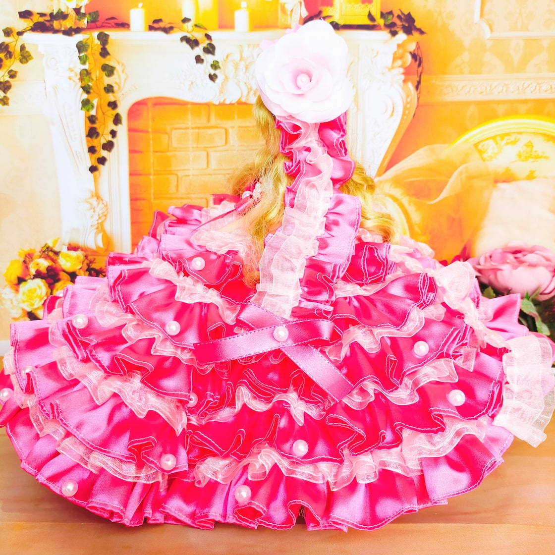 HINAKO様専用 オーダーメイドドレス リカちゃん ピンク ドレス HINAKO様専用 オーダーメイドドレス リカちゃん ピンク ドレス