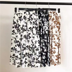 リーフ柄　ロングスカート　AJ111394-5018