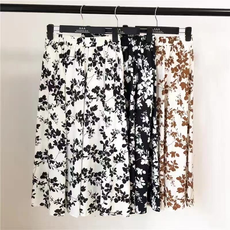 リーフ柄　ロングスカート　AJ111394-5018