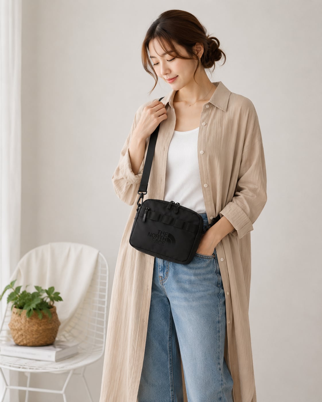  ブラック ショルダーバッグ 人気 ☆THE NORTH FACE CROSS BAG バッグ ブラックショルダーバッグ