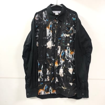 COMME des GARCONS コムデギャルソン シャツ サイズ:L FUTURA 2000 アート グラフィック プリント W28043 長袖 総柄 フューチュラ SHIRT 20AW ブラック マルチカラー 黒 トップス カットソー カジュアルシャツ 柄シャツ ブランド【メンズ】