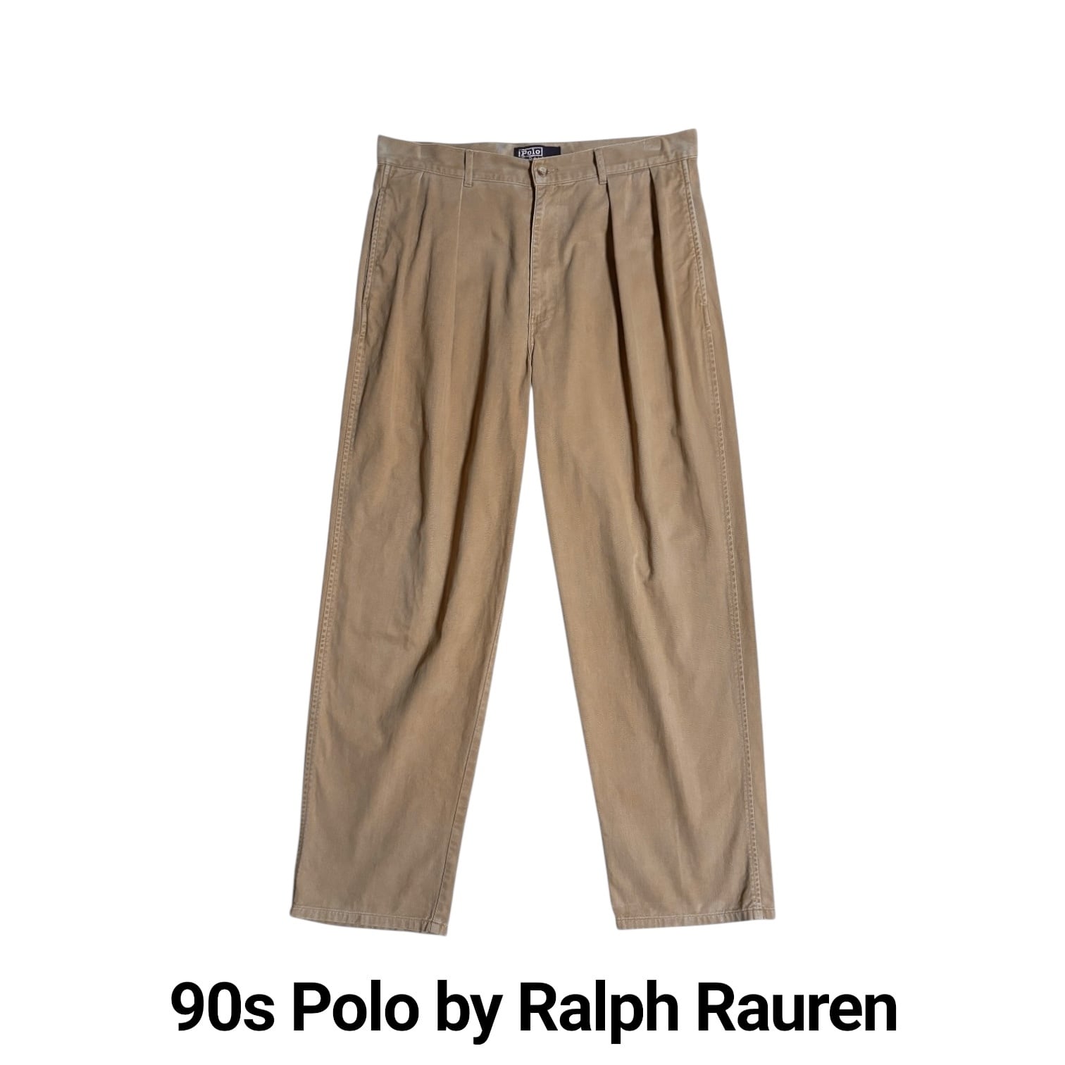 90s POLO RALPH LAUREN ポロチノ HAMMOND PANT ベージュ W42 | ens