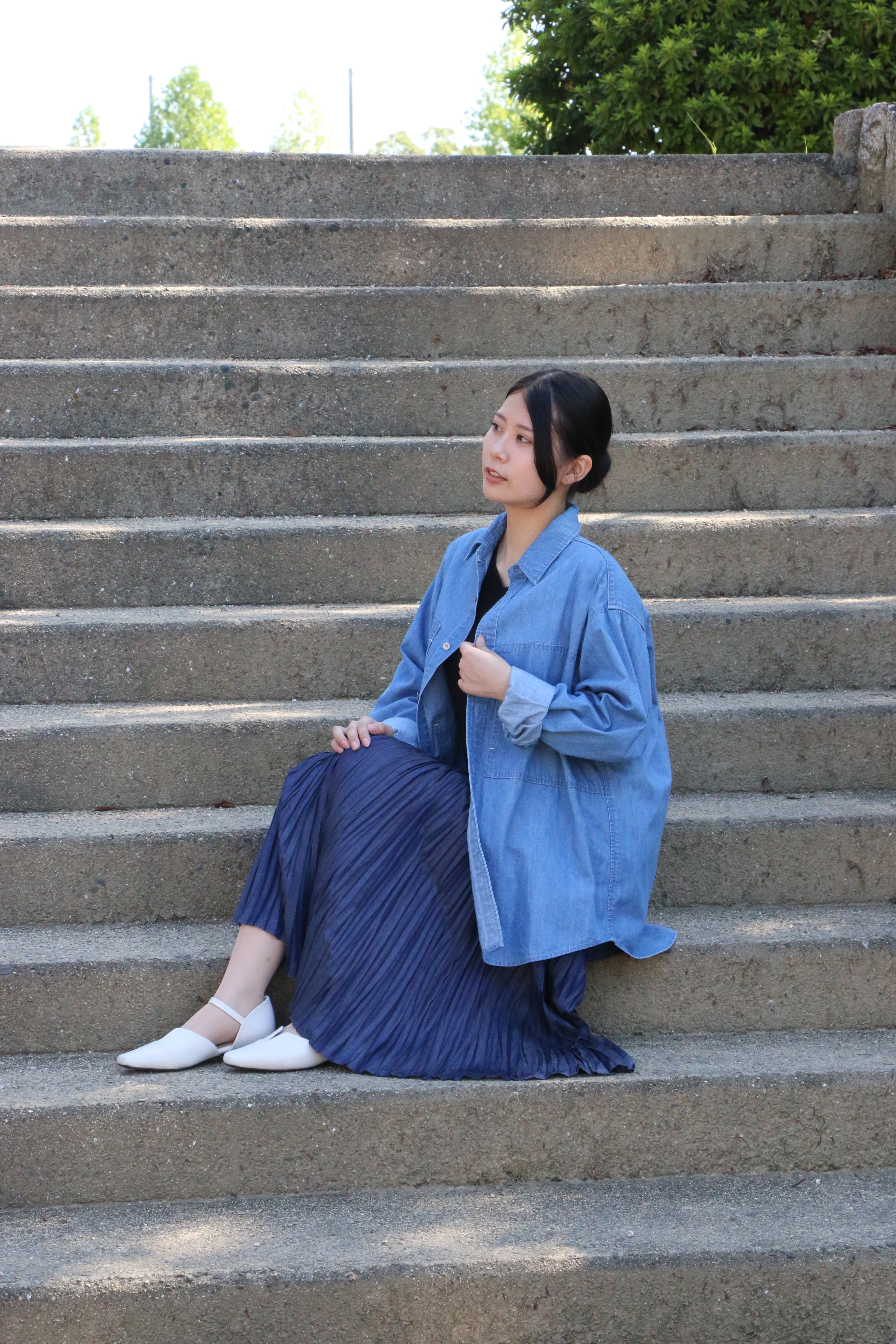 デニムプリーツスカート | EDGE OF LINE｜ONLINE STORE