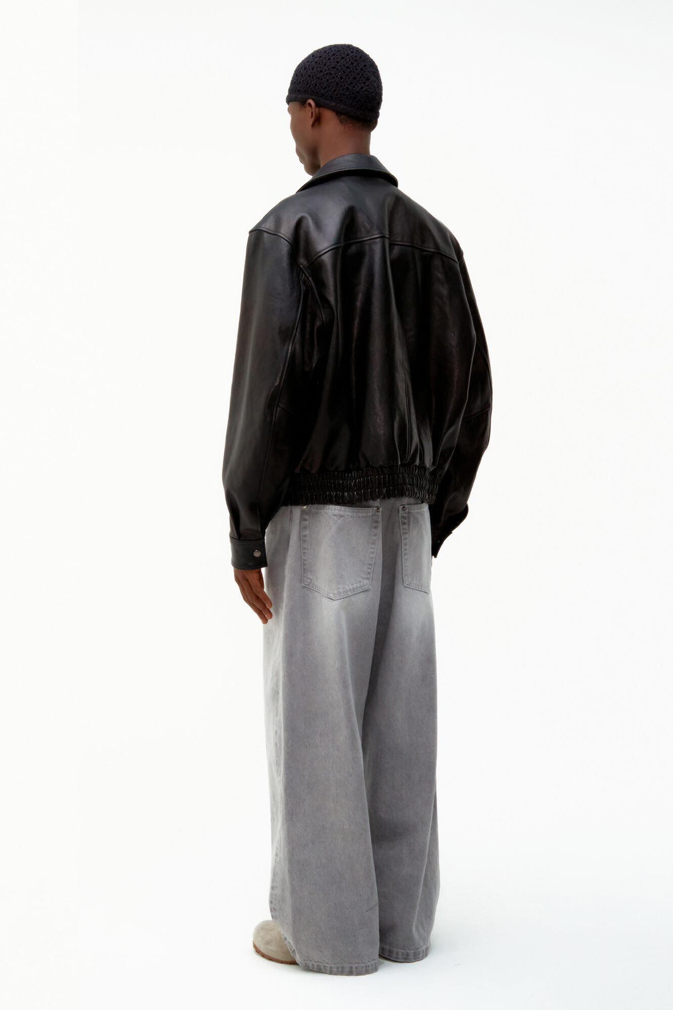 3/24発送 [COOR MEN] Vegetable Leather A-2 Jacket (Black) 正規品