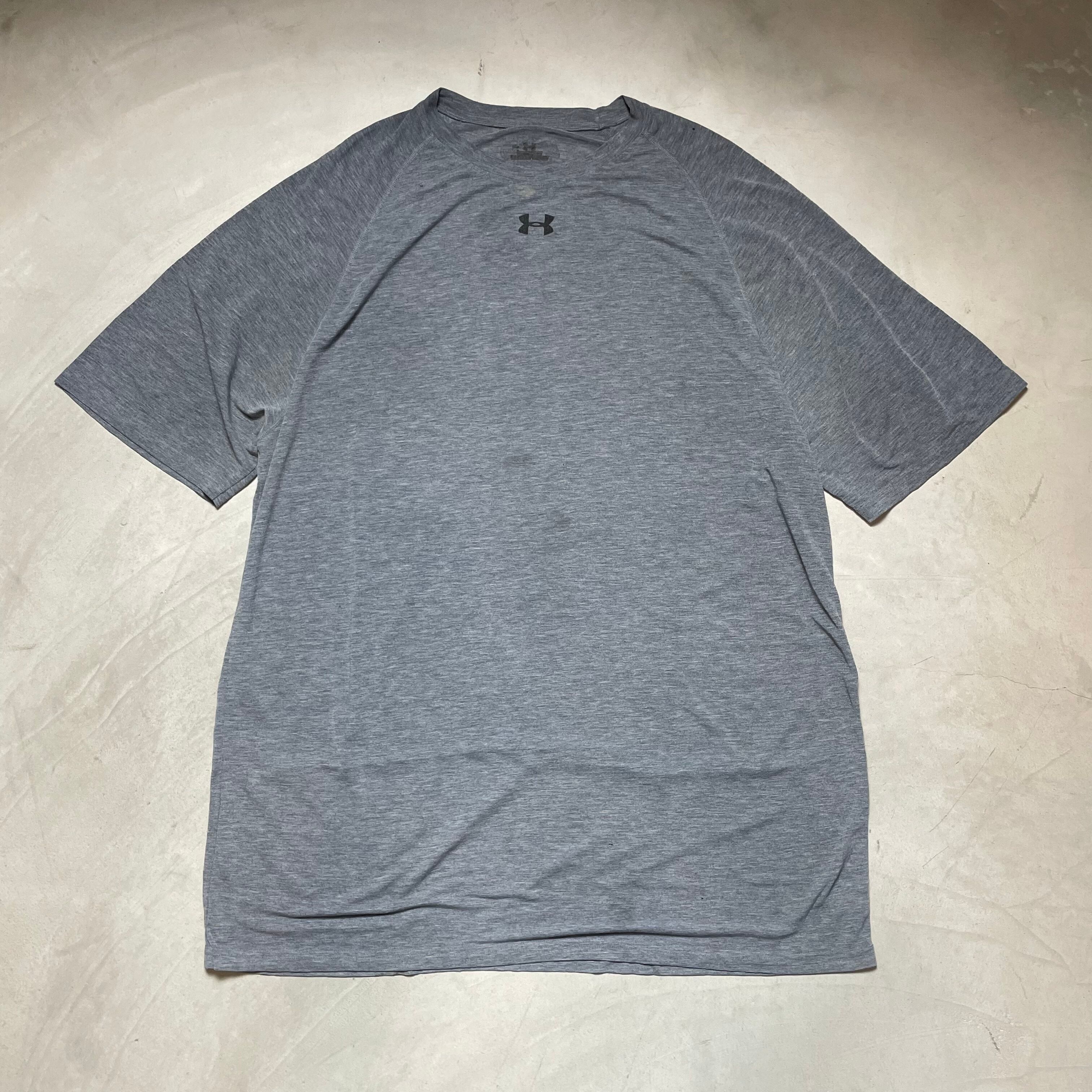 UNDER ARMOUR アンダーアーマー ロゴ プリント メンズL 古着 グレー【Tシャツ】