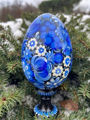 プィサンカ・スタンド付き（イースター・エッグ）13 cm（ホロベッツ作）