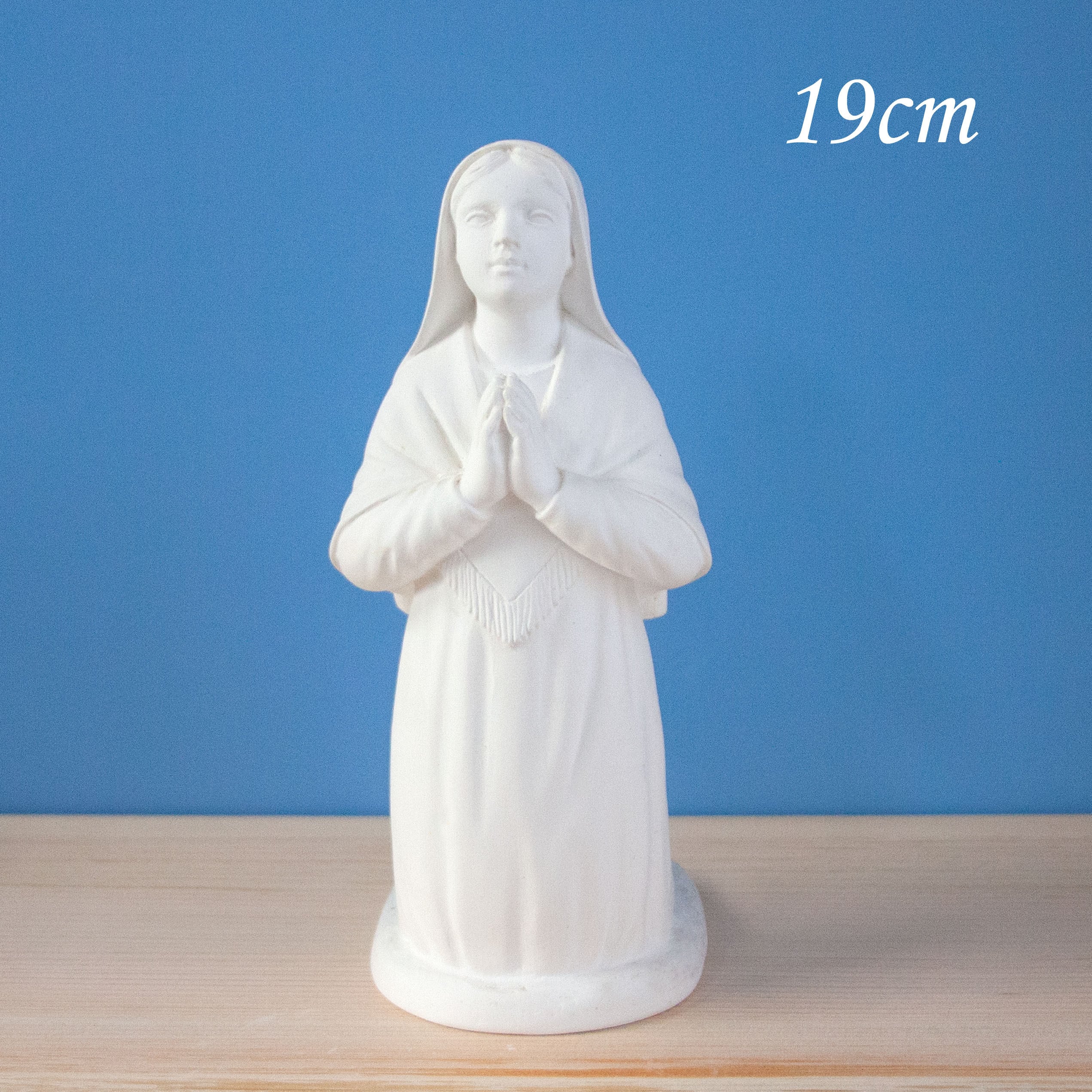 受注生産＞聖ベルナデッタ像【19cm】室内用白色仕上げ ※受注後約2週間